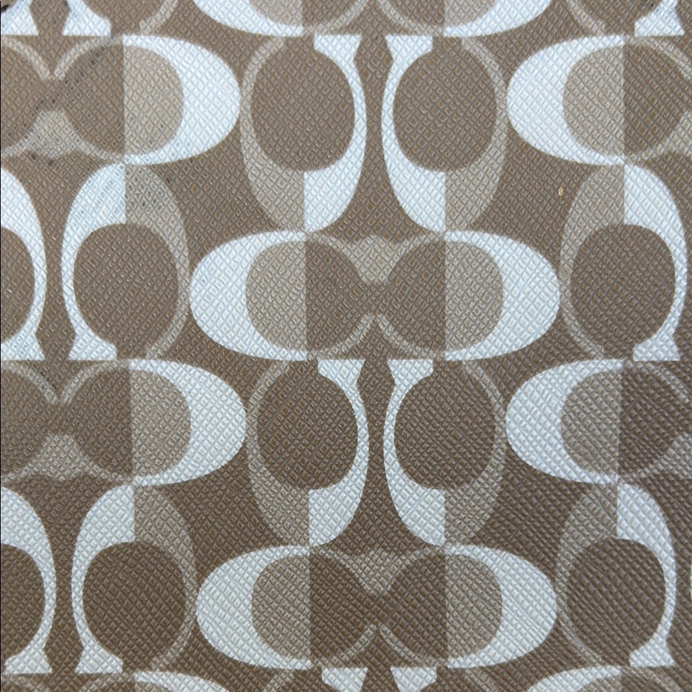 Coach Tan Signature Pattern Tote - Picture 6 of 8